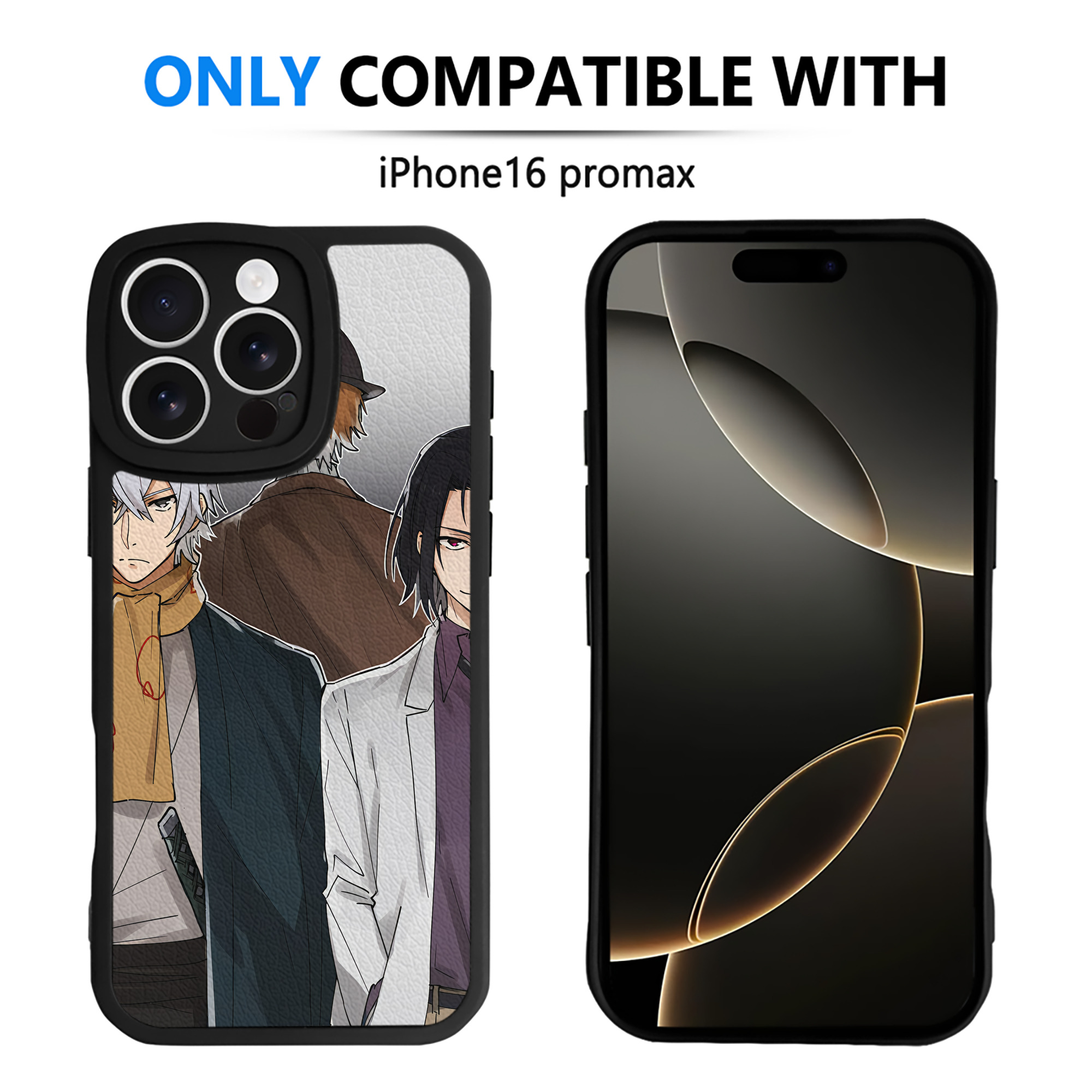（画像用） 文豪ストレイドッグス Bungo Stray Dogs 【iPhone 16シリーズ対応】シリコンスマホケース（レザー調） 材質：シリコン